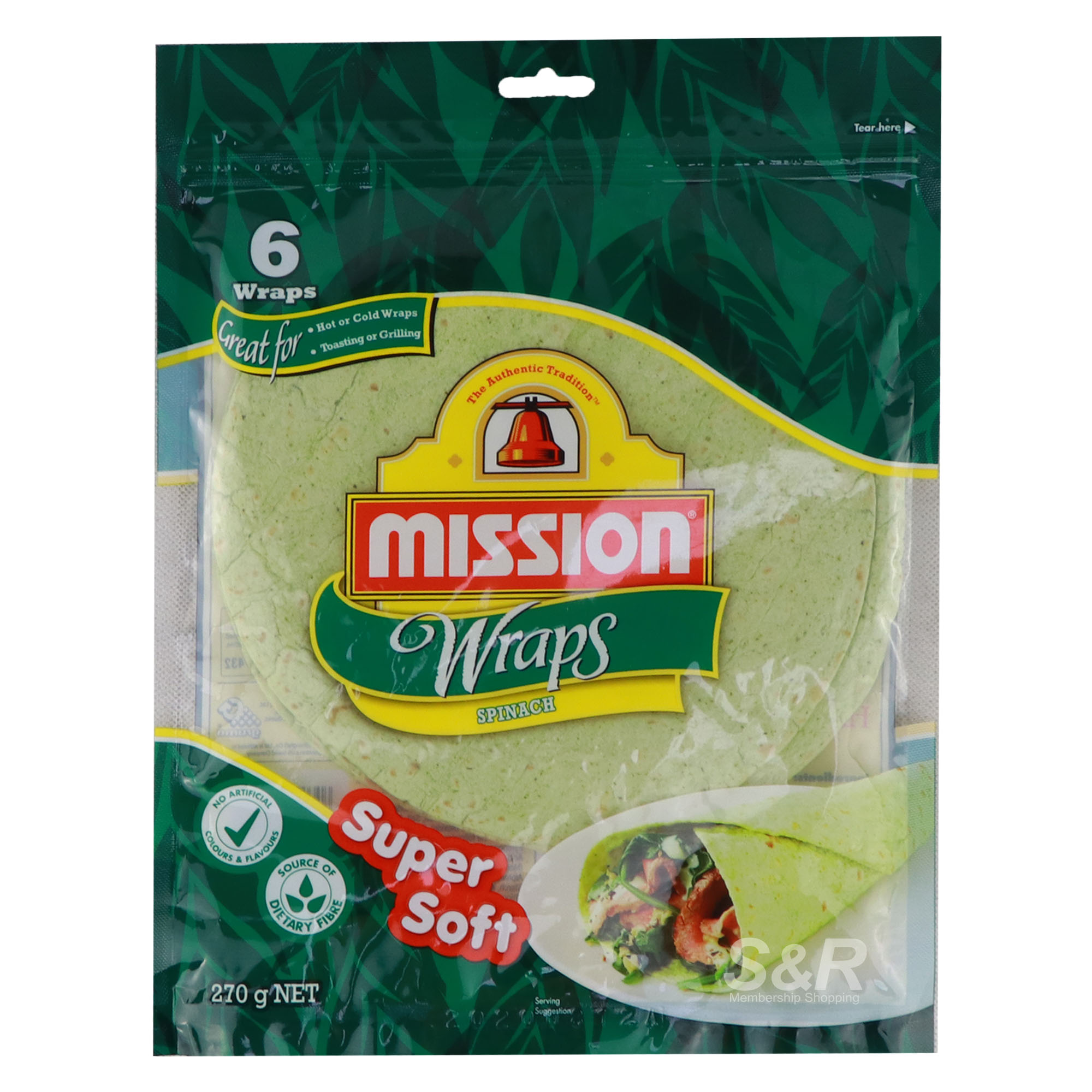 Mission Wraps Spinach Super Soft 6pcs